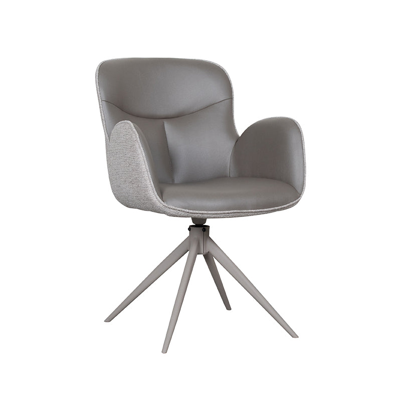 Eetkamerstoel Lasse - Forest - Microvezel - Taupe Metalen Frame