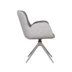 Eetkamerstoel Lasse - Forest - Microvezel - Taupe Metalen Frame