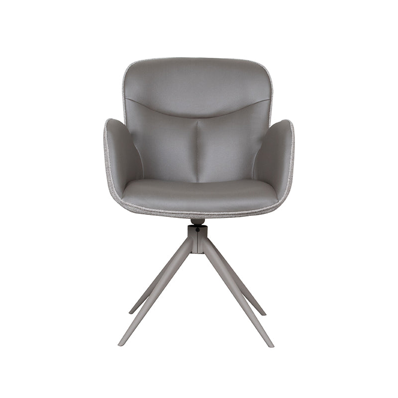 Eetkamerstoel Lasse - Forest - Microvezel - Taupe Metalen Frame