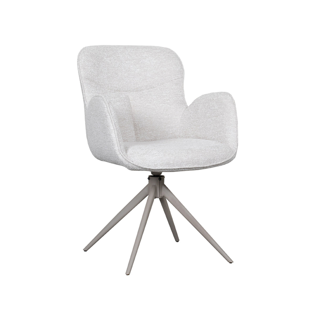 Eetkamerstoel Lasse - Naturel - Canyon - Taupe Metalen Frame
