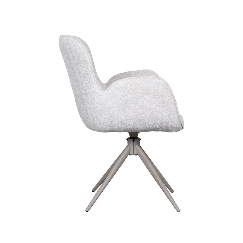 Eetkamerstoel Lasse - Naturel - Canyon - Taupe Metalen Frame