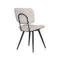 Eetkamerstoel Liva - Naturel - Elite - Zwart Metalen Frame