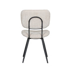 Eetkamerstoel Liva - Naturel - Elite - Zwart Metalen Frame