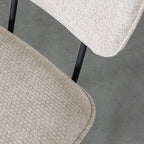 Eetkamerstoel Liva - Naturel - Elite - Zwart Metalen Frame