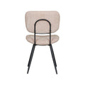 Eetkamerstoel Liva - Clay - Elite - Zwart Metalen Frame