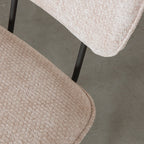 Eetkamerstoel Liva - Clay - Elite - Zwart Metalen Frame
