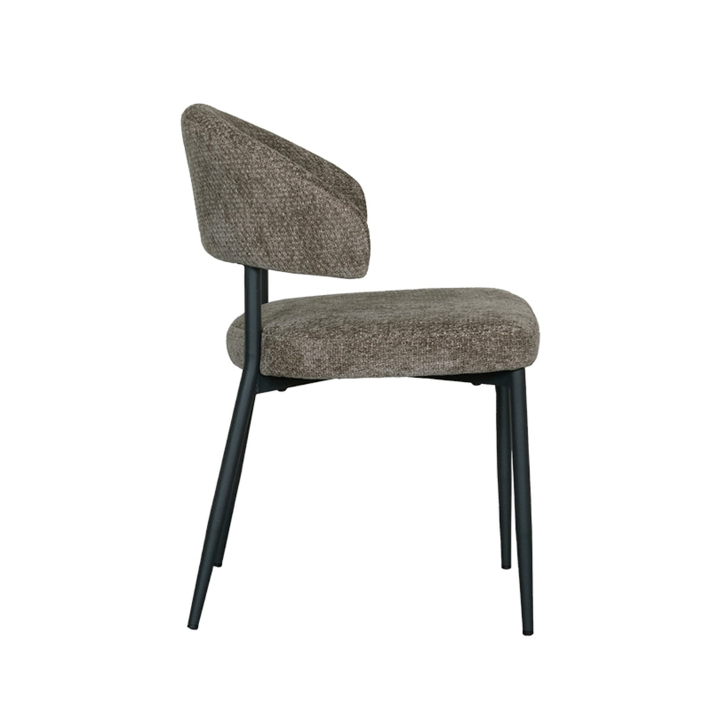 Eetkamerstoel Bliss - Hunter - Elite - Zwart Metalen Frame