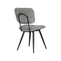 Eetkamerstoel Liva - Stone - Elite - Zwart Metalen Frame