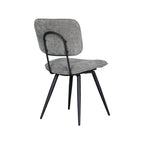 Eetkamerstoel Liva - Stone - Elite - Zwart Metalen Frame