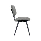 Eetkamerstoel Liva - Stone - Elite - Zwart Metalen Frame