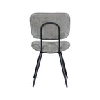 Eetkamerstoel Liva - Stone - Elite - Zwart Metalen Frame
