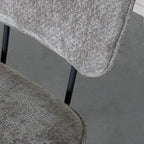 Eetkamerstoel Liva - Stone - Elite - Zwart Metalen Frame