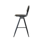 Barkruk Solid - Zwart - Hout - Hoog