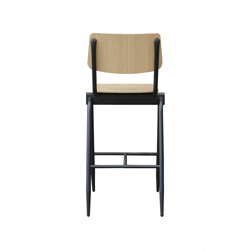 Barkruk Solid - Naturel - Hout - Hoog