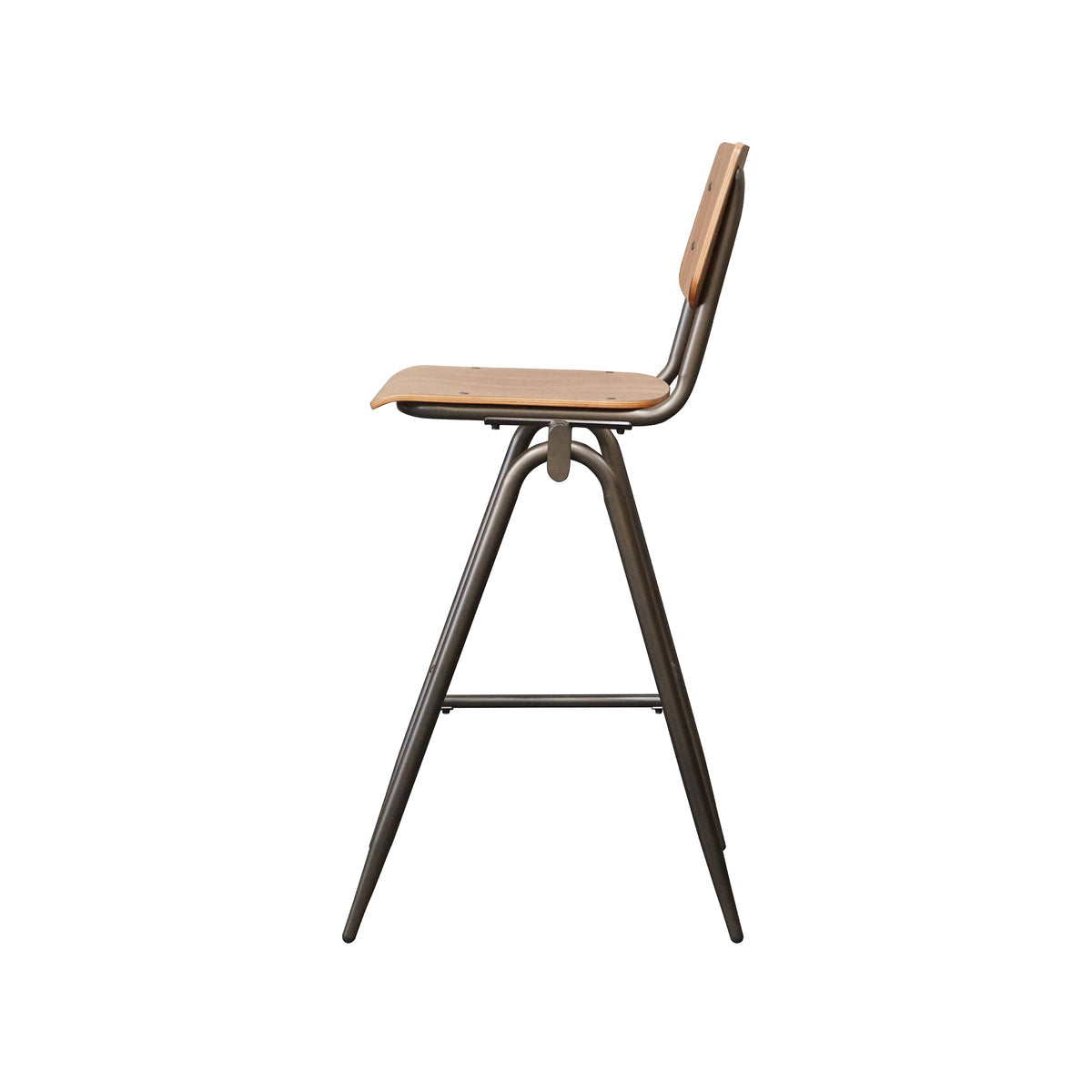 Barkruk Solid - Walnoot - Hout - Hoog