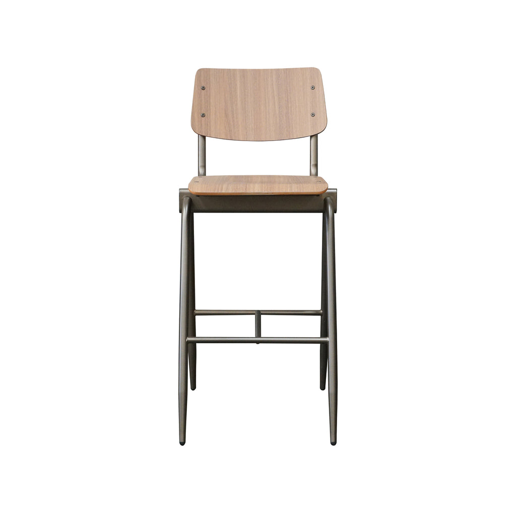 Barkruk Solid - Walnoot - Hout - Hoog