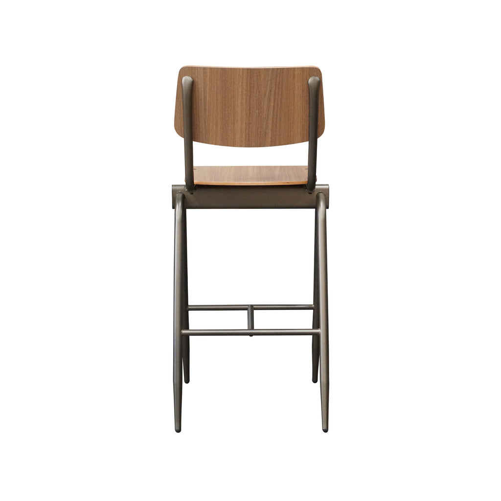 Barkruk Solid - Walnoot - Hout - Hoog