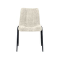 Eetkamerstoel Noor - Naturel - Elite - Zwart Metalen Frame