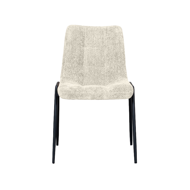 Eetkamerstoel Noor - Naturel - Elite - Zwart Metalen Frame