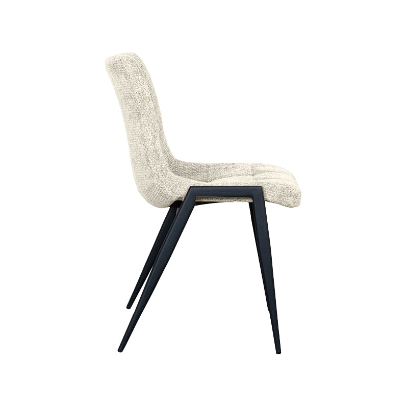 Eetkamerstoel Noor - Naturel - Elite - Zwart Metalen Frame
