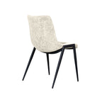 Eetkamerstoel Noor - Naturel - Elite - Zwart Metalen Frame