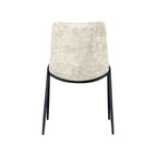 Eetkamerstoel Noor - Naturel - Elite - Zwart Metalen Frame