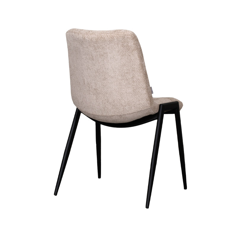 Eetkamerstoel Noor - Clay - Elite - Zwart Metalen Frame