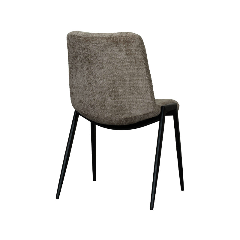 Eetkamerstoel Noor - Hunter - Chenille - Zwart Metalen Frame