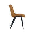 Eetkamerstoel Noor - Mustard - Elite - Zwart Metalen Frame