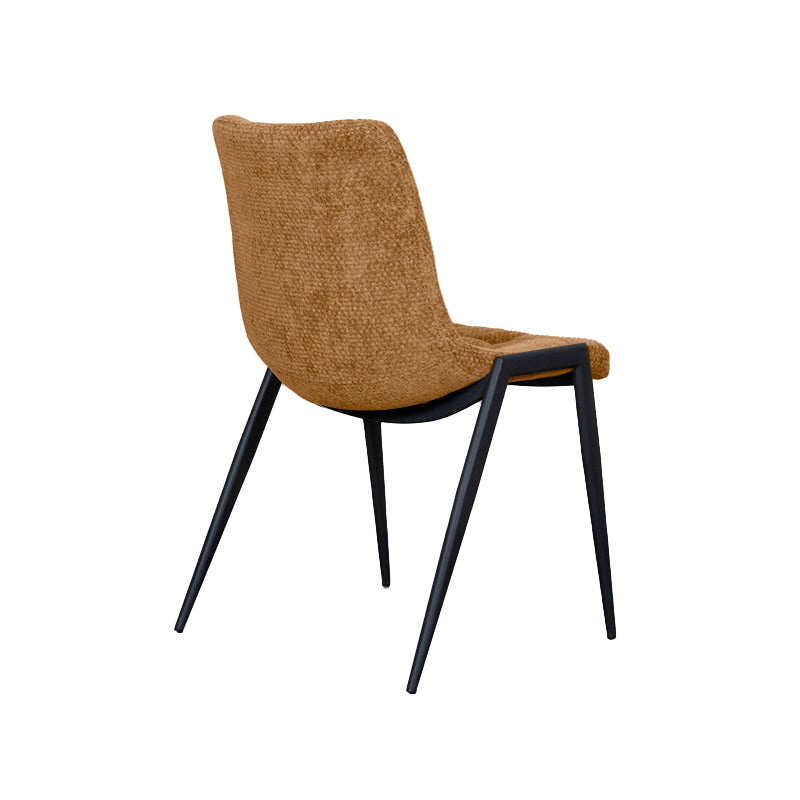 Eetkamerstoel Noor - Mustard - Elite - Zwart Metalen Frame