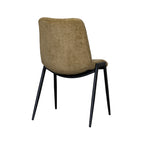Eetkamerstoel Noor - Mustard - Elite - Zwart Metalen Frame
