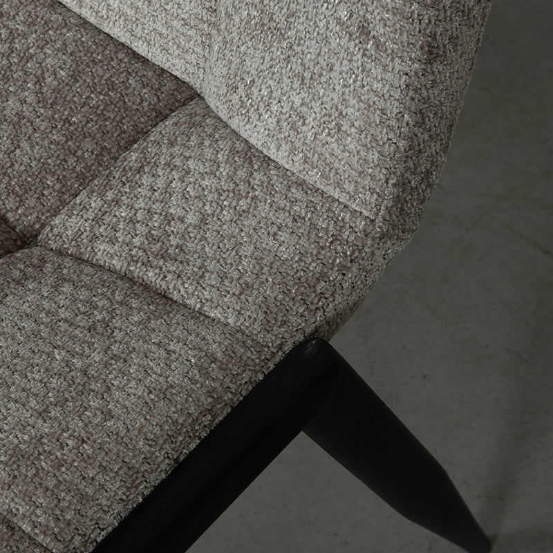 Eetkamerstoel Noor - Stone - Elite - Zwart Metalen Frame