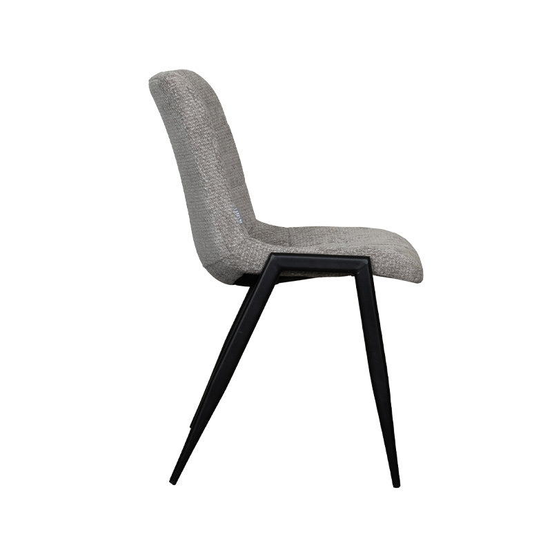 Eetkamerstoel Noor - Stone - Elite - Zwart Metalen Frame