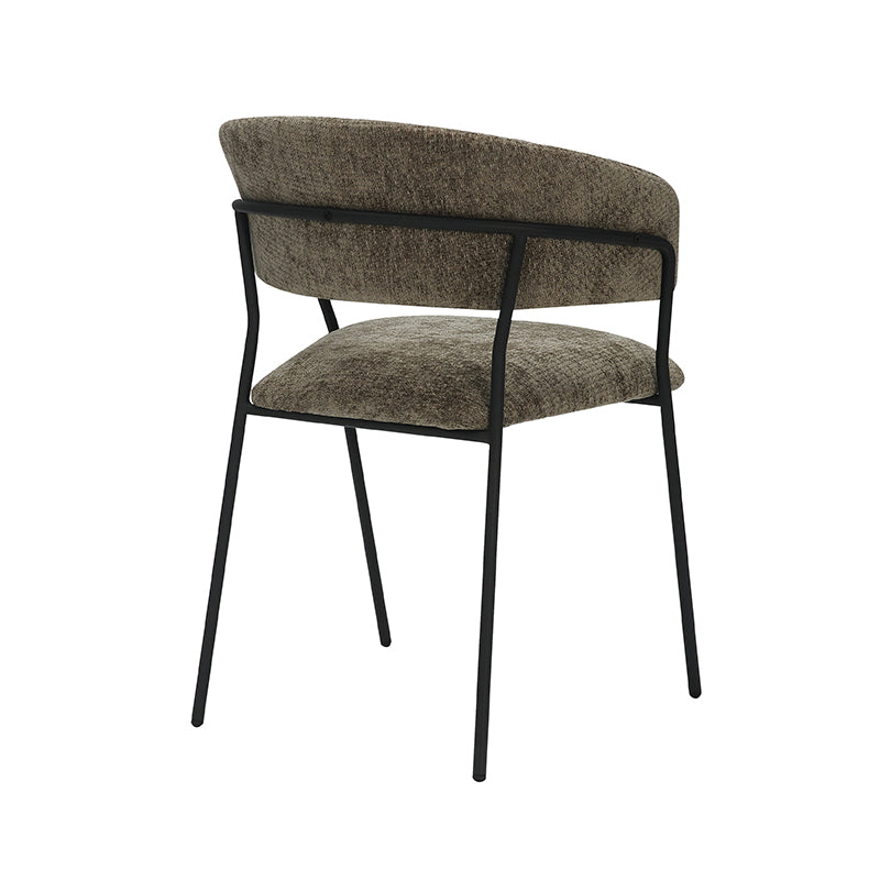 Eetkamerstoel Luuk - Hunter - Elite - Zwart Metalen Frame