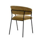 Eetkamerstoel Luuk - Mustard - Elite - Zwart Metalen Frame