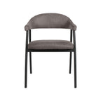 Eetkamerstoel Amaze - Antraciet - Micro Suede - Zwart Metalen Frame
