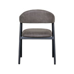 Eetkamerstoel Amaze - Antraciet - Micro Suede - Zwart Metalen Frame