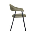 Eetkamerstoel Amaze - Moss - Micro Suede - Zwart Metalen Frame