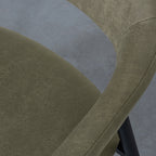 Eetkamerstoel Amaze - Moss - Micro Suede - Zwart Metalen Frame