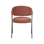 Eetkamerstoel Lowen - Terra - Boucle - Zwart Metalen Frame