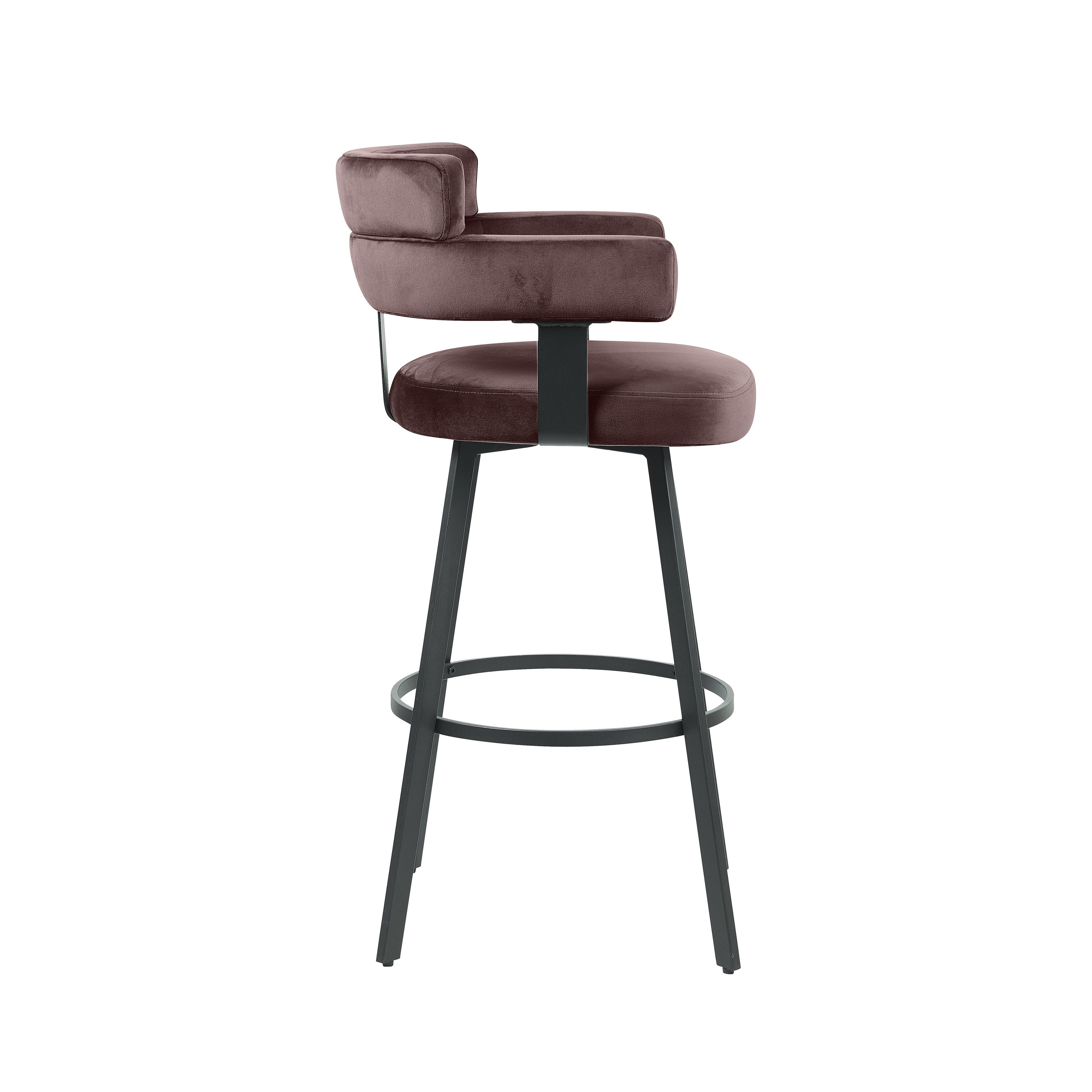 Barkruk Bardio - Taupe - Fluweel - Hoog