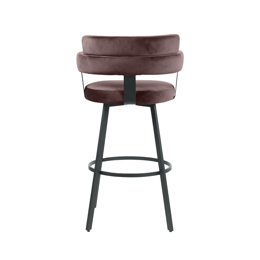 Barkruk Bardio - Taupe - Fluweel - Hoog