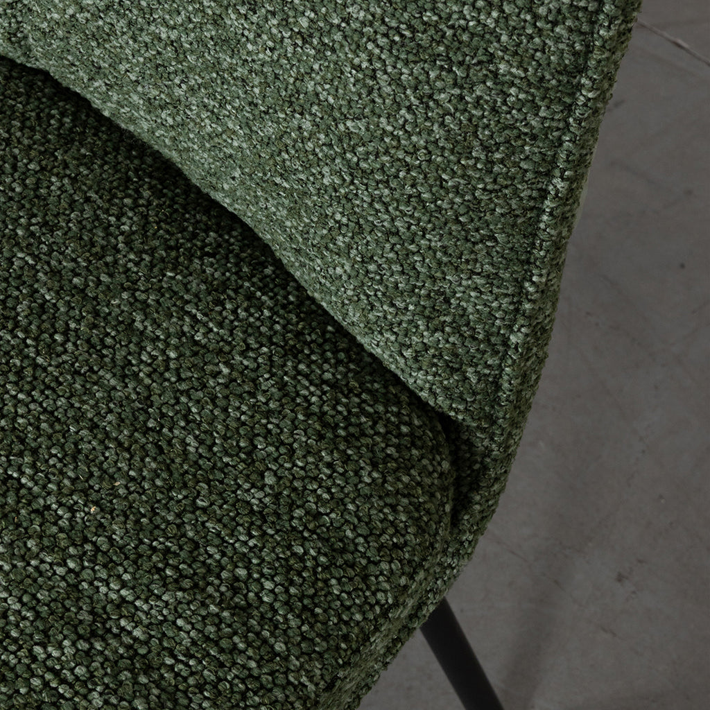 Eetkamerstoel Lennon - Forest - Royal Boucle - Zwart Metalen Frame