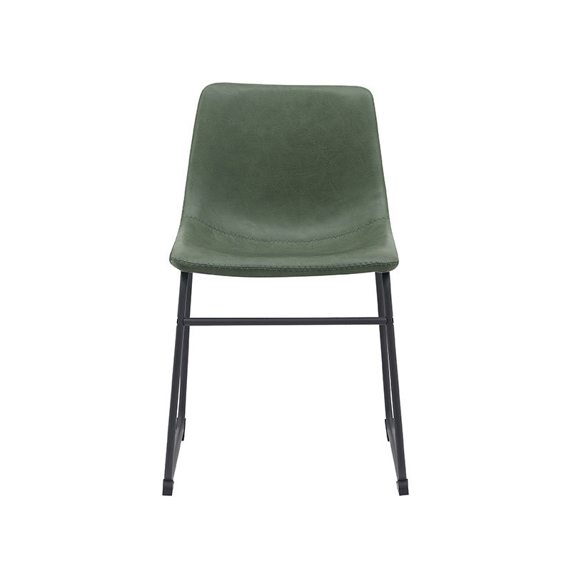 Eetkamerstoel Risto - Hunter - Kunstleder - Zwart Metalen Frame