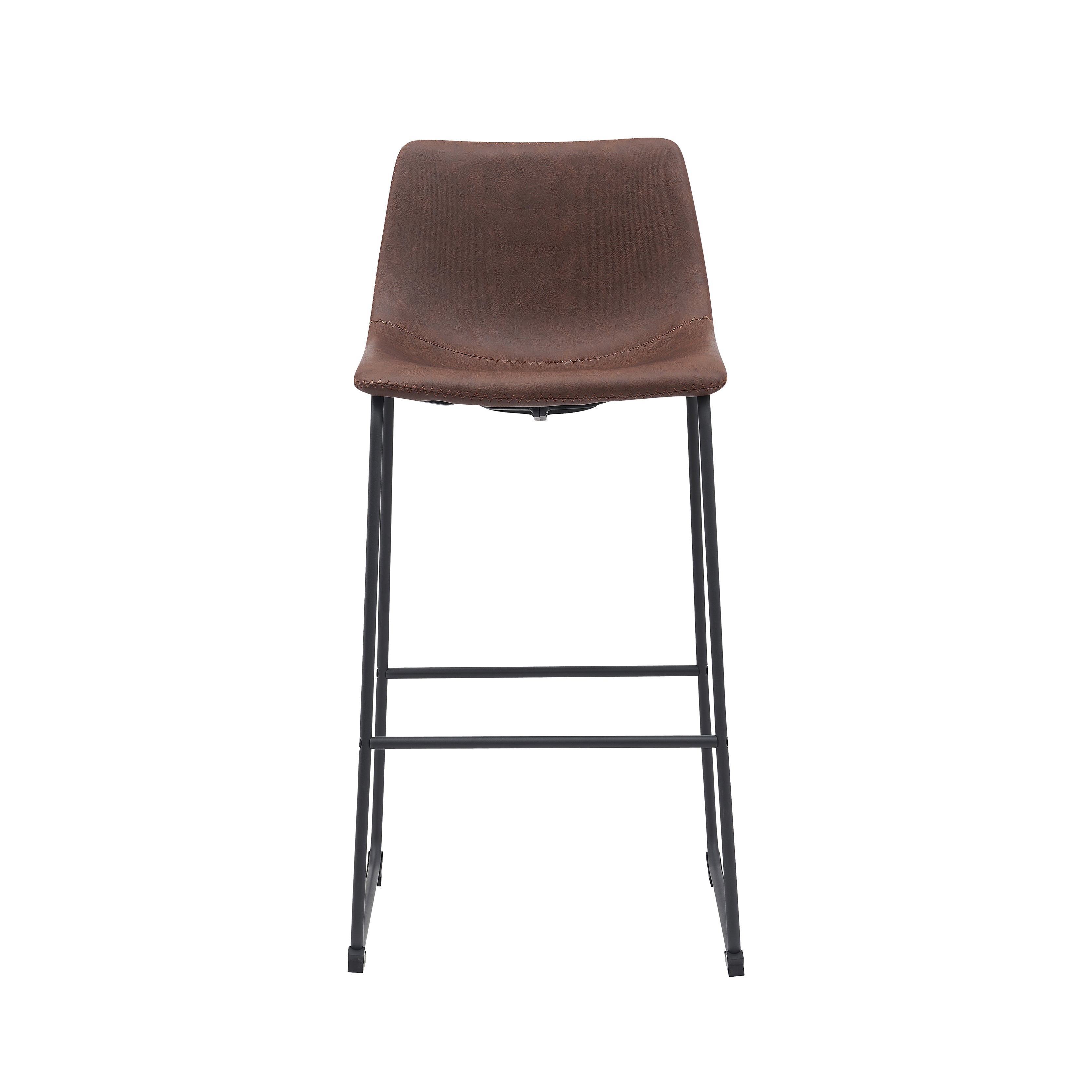 Barkruk Risto - Bruin - Kunstleder - Hoog