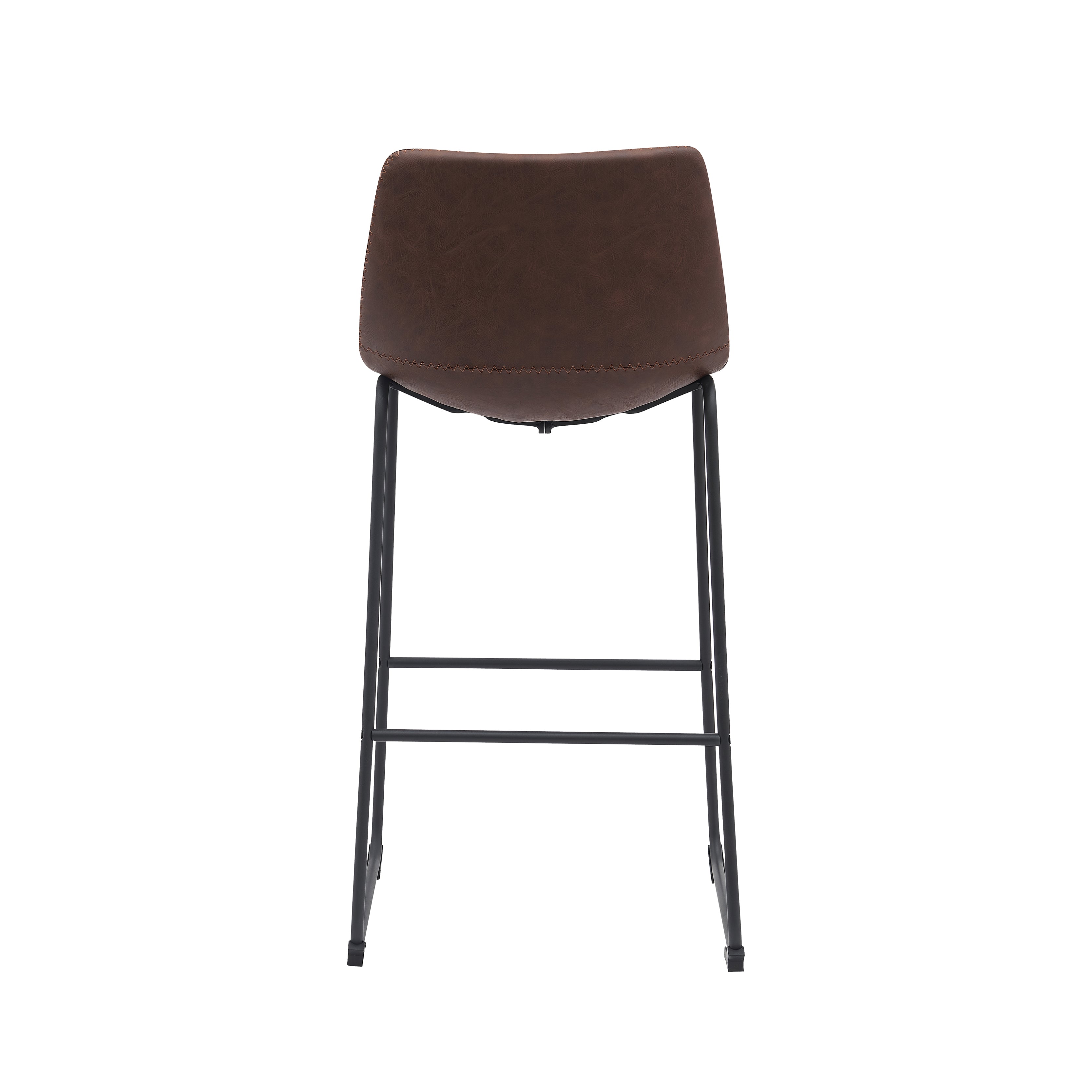 Barkruk Risto - Bruin - Kunstleder - Hoog