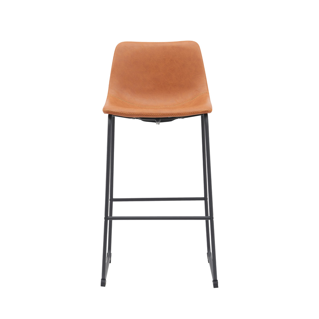 Barkruk Risto - Cognac - Kunstleder - Hoog