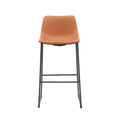 Barkruk Risto - Cognac - Kunstleder - Hoog
