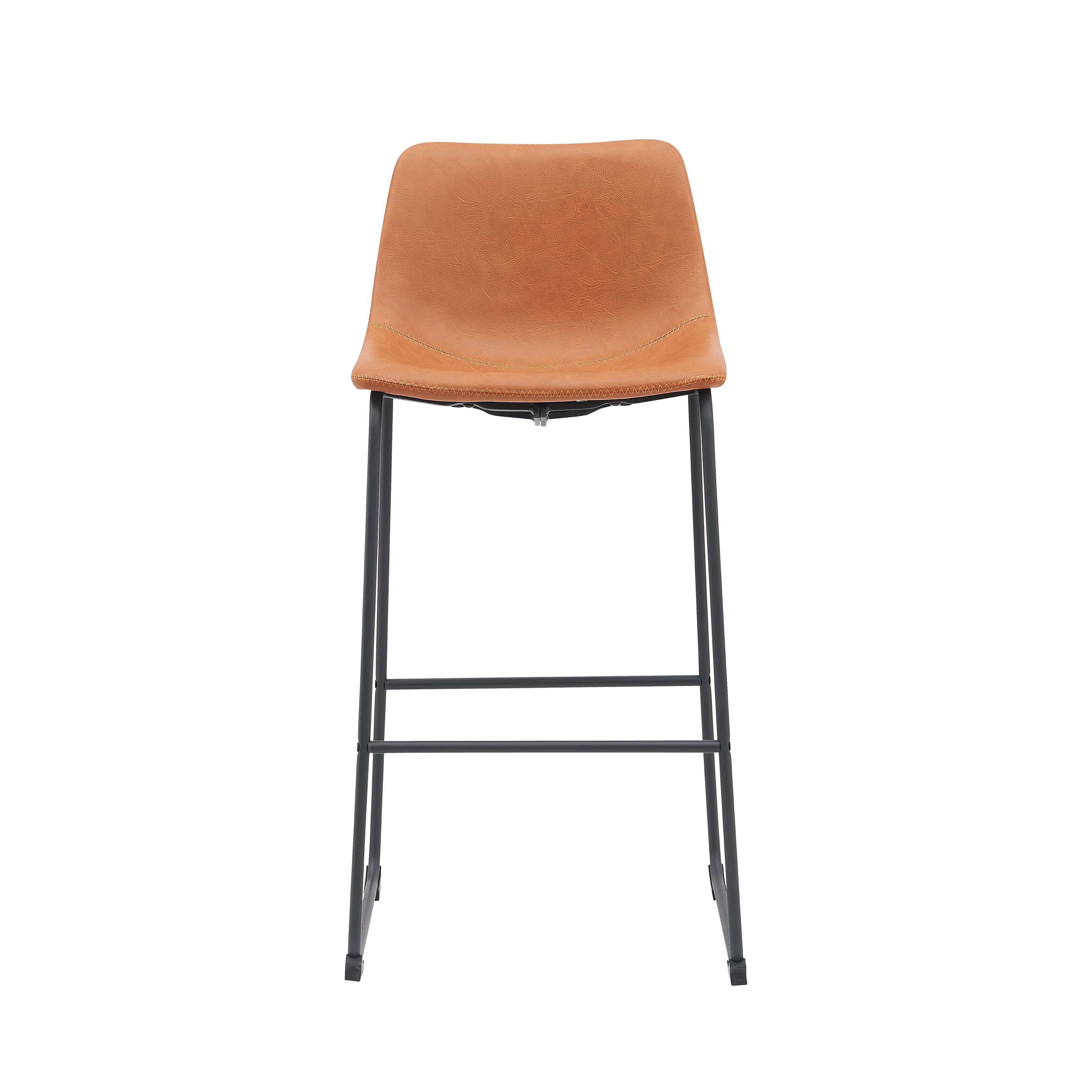 Barkruk Risto - Cognac - Kunstleder - Hoog