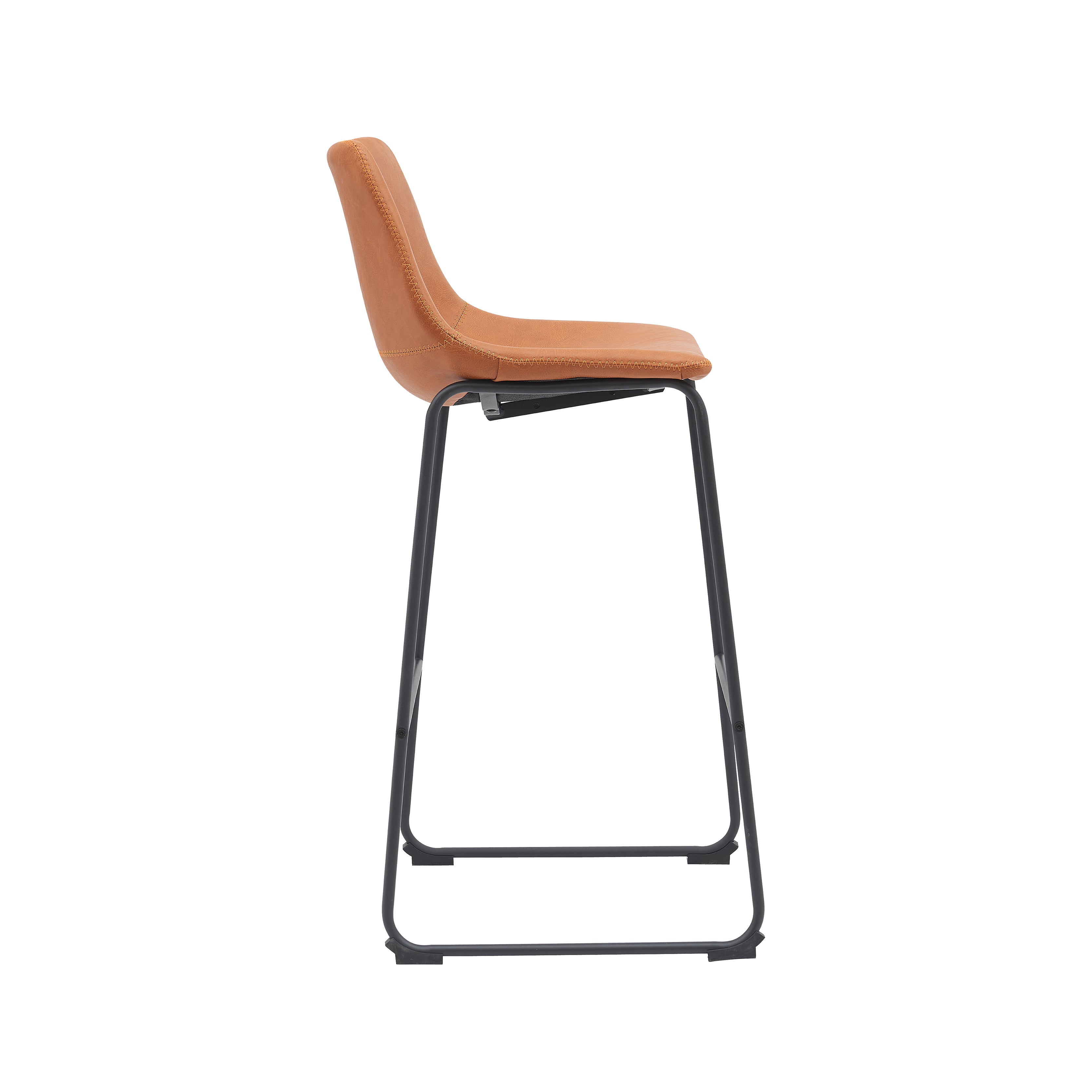 Barkruk Risto - Cognac - Kunstleder - Hoog